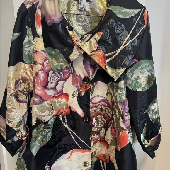 Joseph Ribkoff Multicolor Floral Jacket size 12 NWOT - Picture 3 of 6